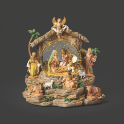 7.75 Inch Lighted Swirl Musical Nativity - Estimated Availability July 2025